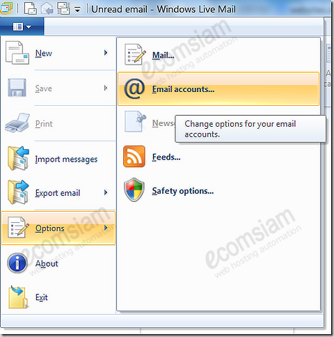 windows-livemail-setting-for-windows แนะนำโดย ecomsiam web hosting